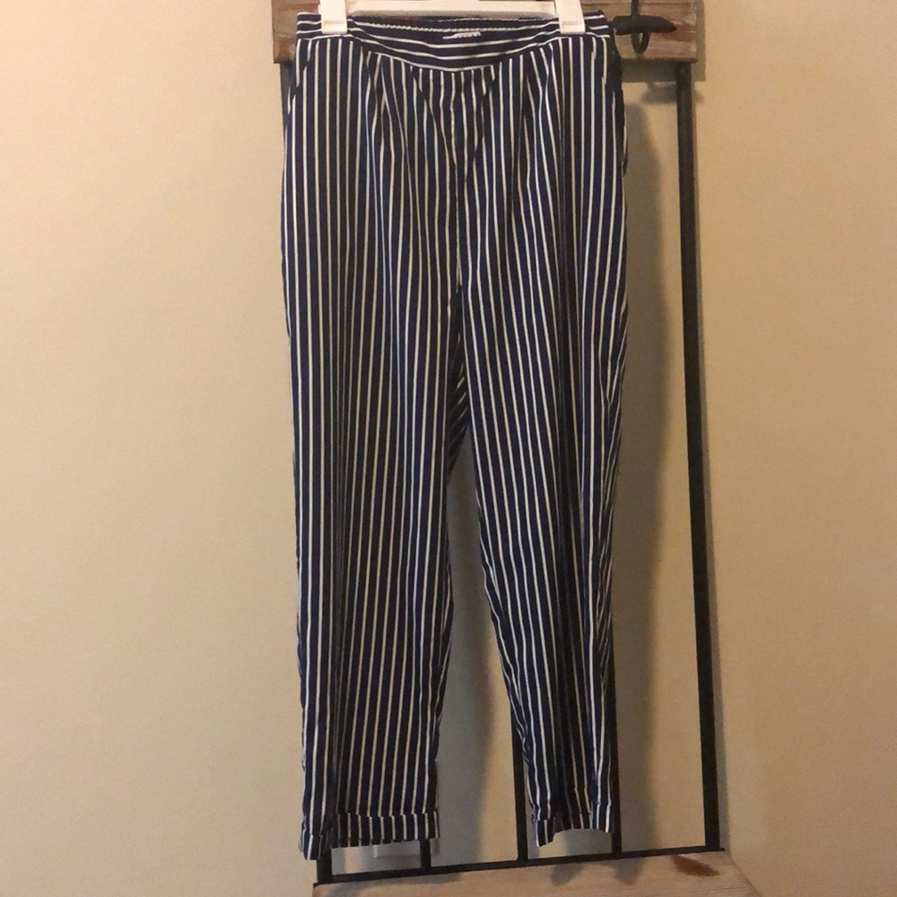 Satin striped pant